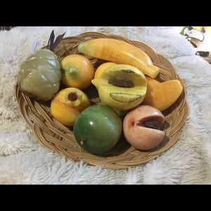 Antique Italian Alabaster Stone Fruit (9)